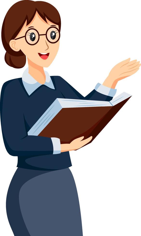 Teacher Profession Character Design Illustration vector