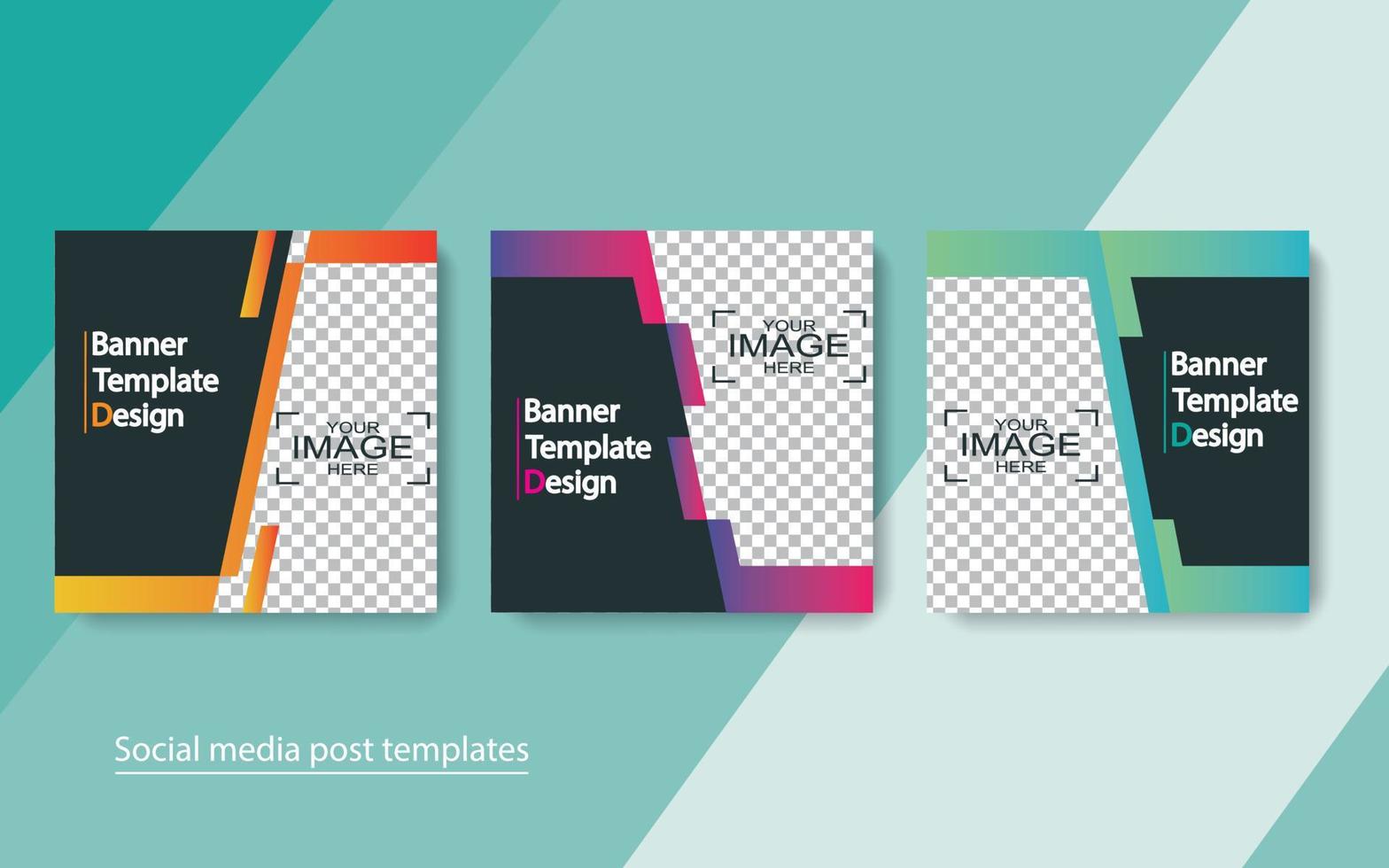 set banner social media post design. vector