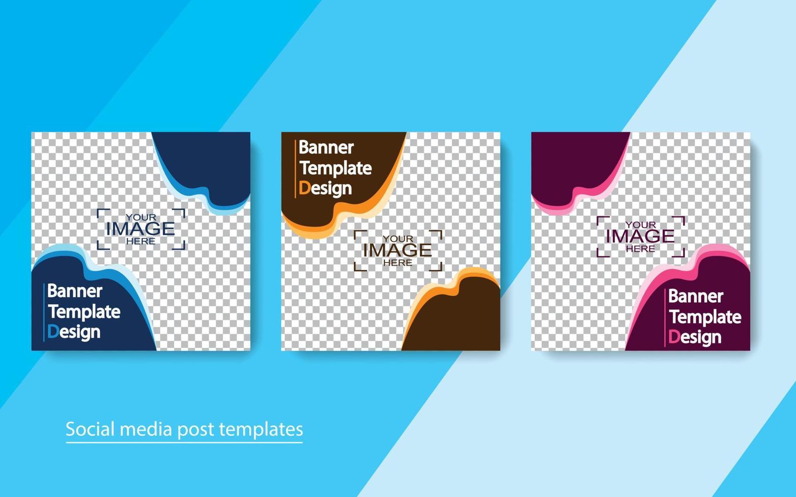 set banner social media post design. vector