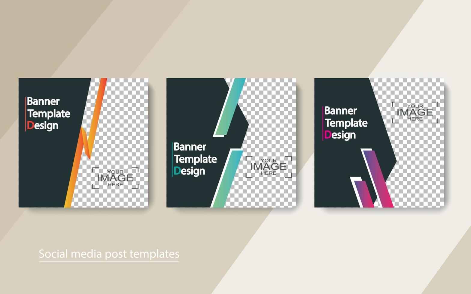 set banner social media post design. vector