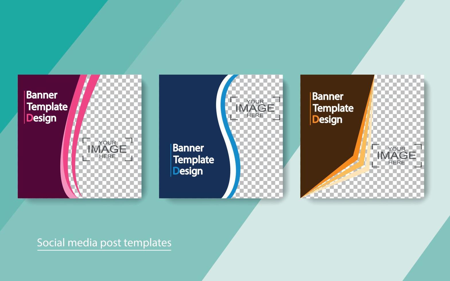 set banner social media post design. vector