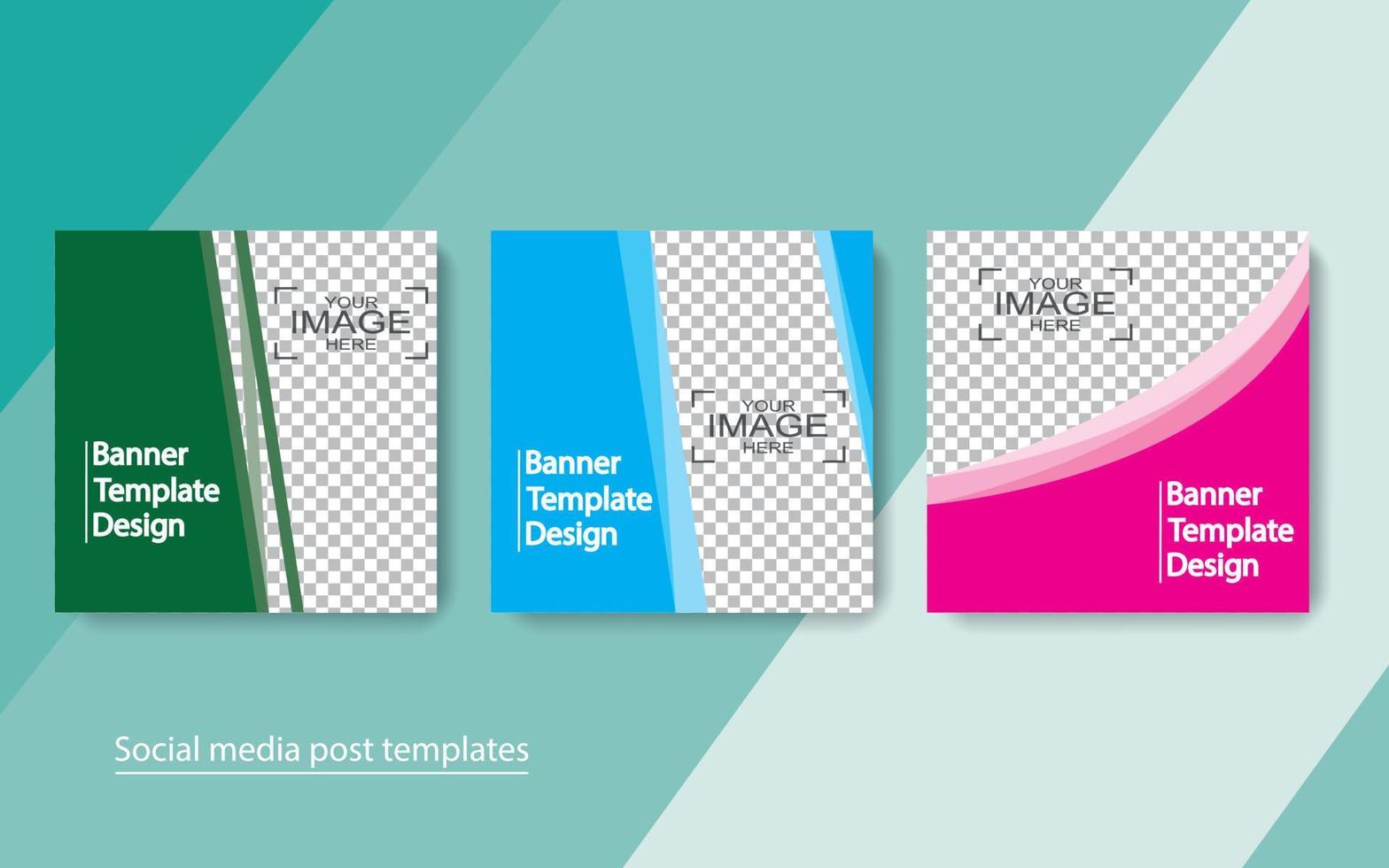 set banner social media post design. vector