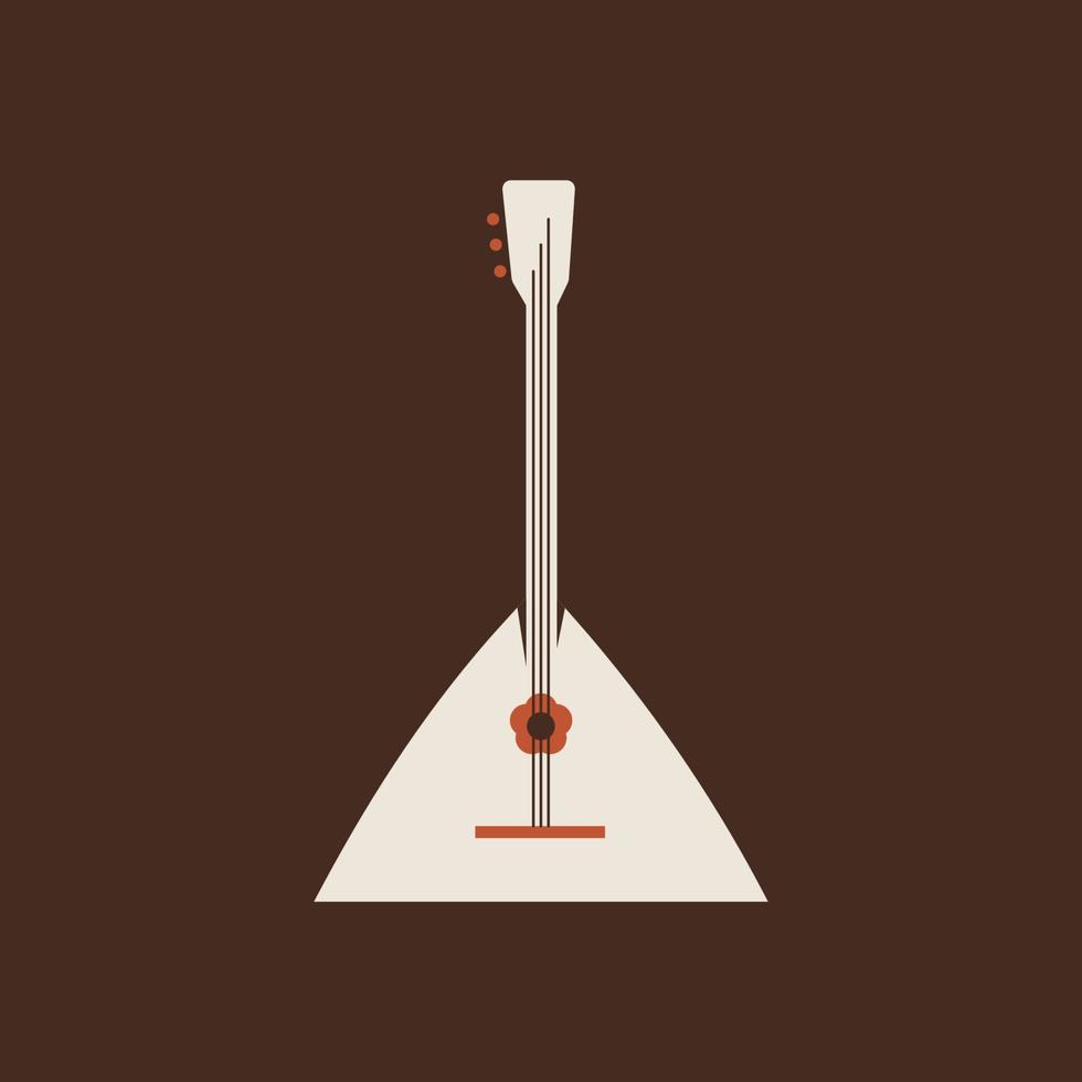 Balalaika flat vector icon. Folk music instrument