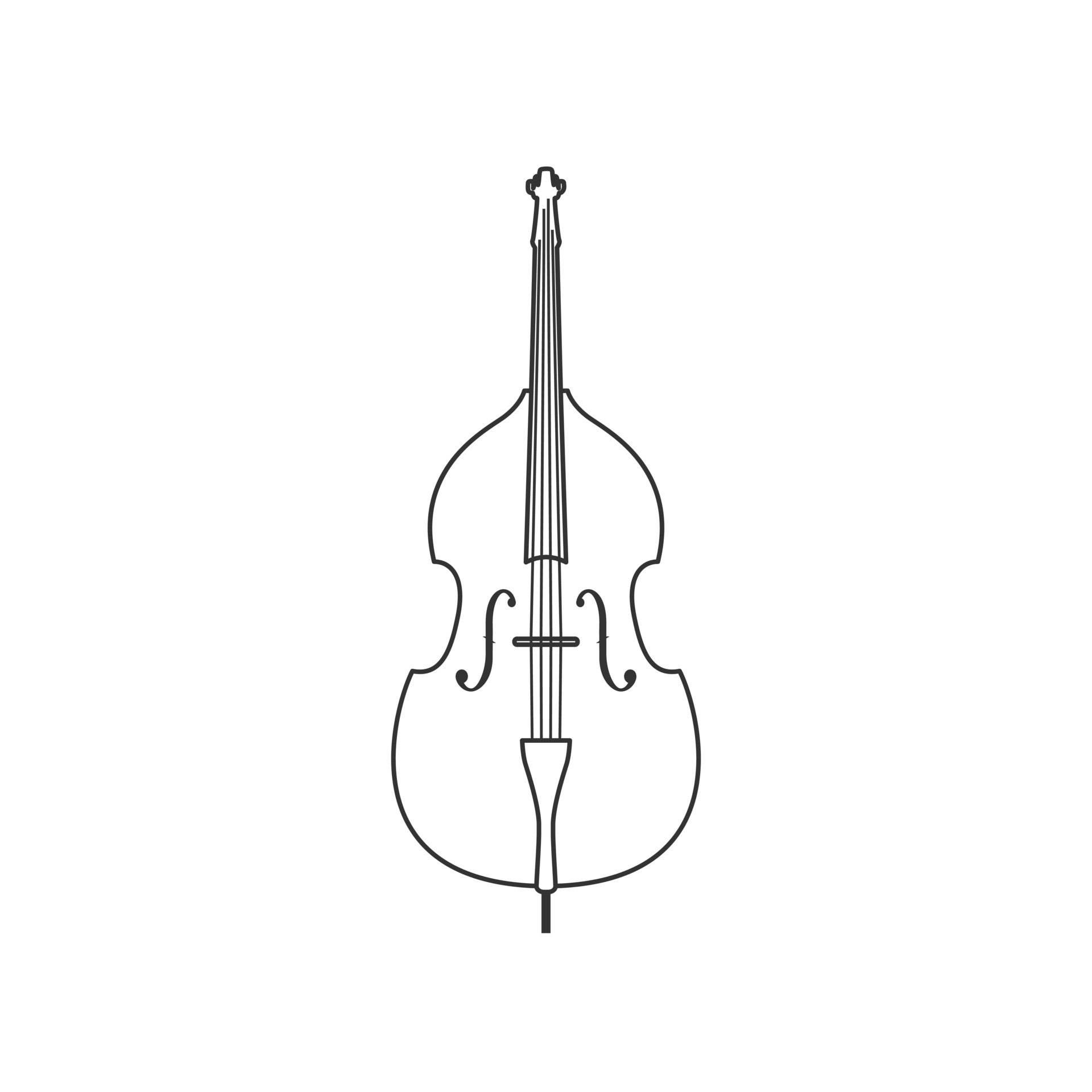 Upright Bass Drawing
