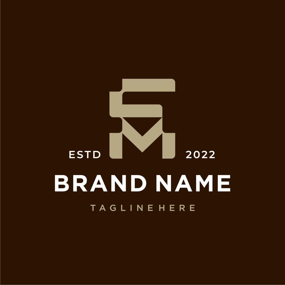 Monogram Initial Letter FM Logo Design. Business Initial Icon Vector