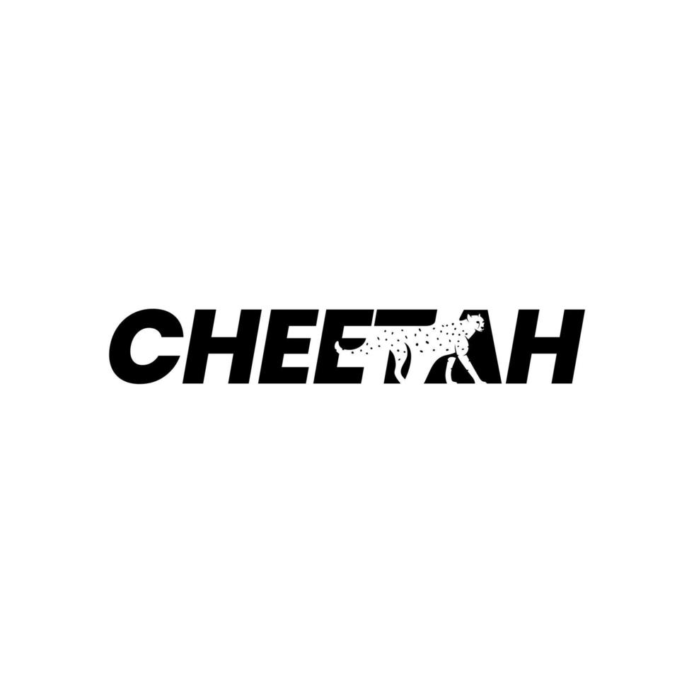 Jaguar Leopard Cheetah word logo design vector