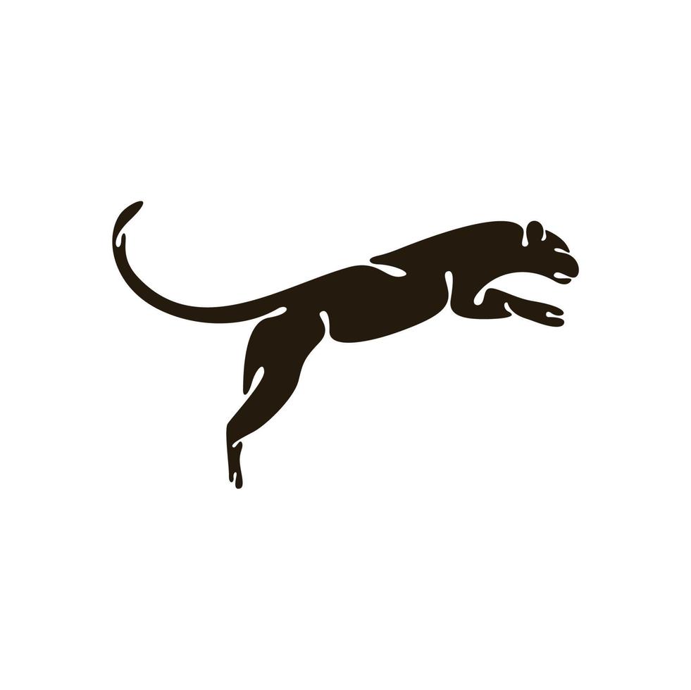 Jaguar Leopard Panther Cheetah Tiger logo design silhouette vector