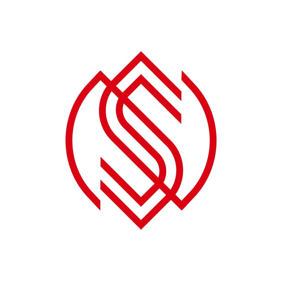 diseño del logotipo de la letra inicial del monograma ns sn. vector de icono inicial de negocio