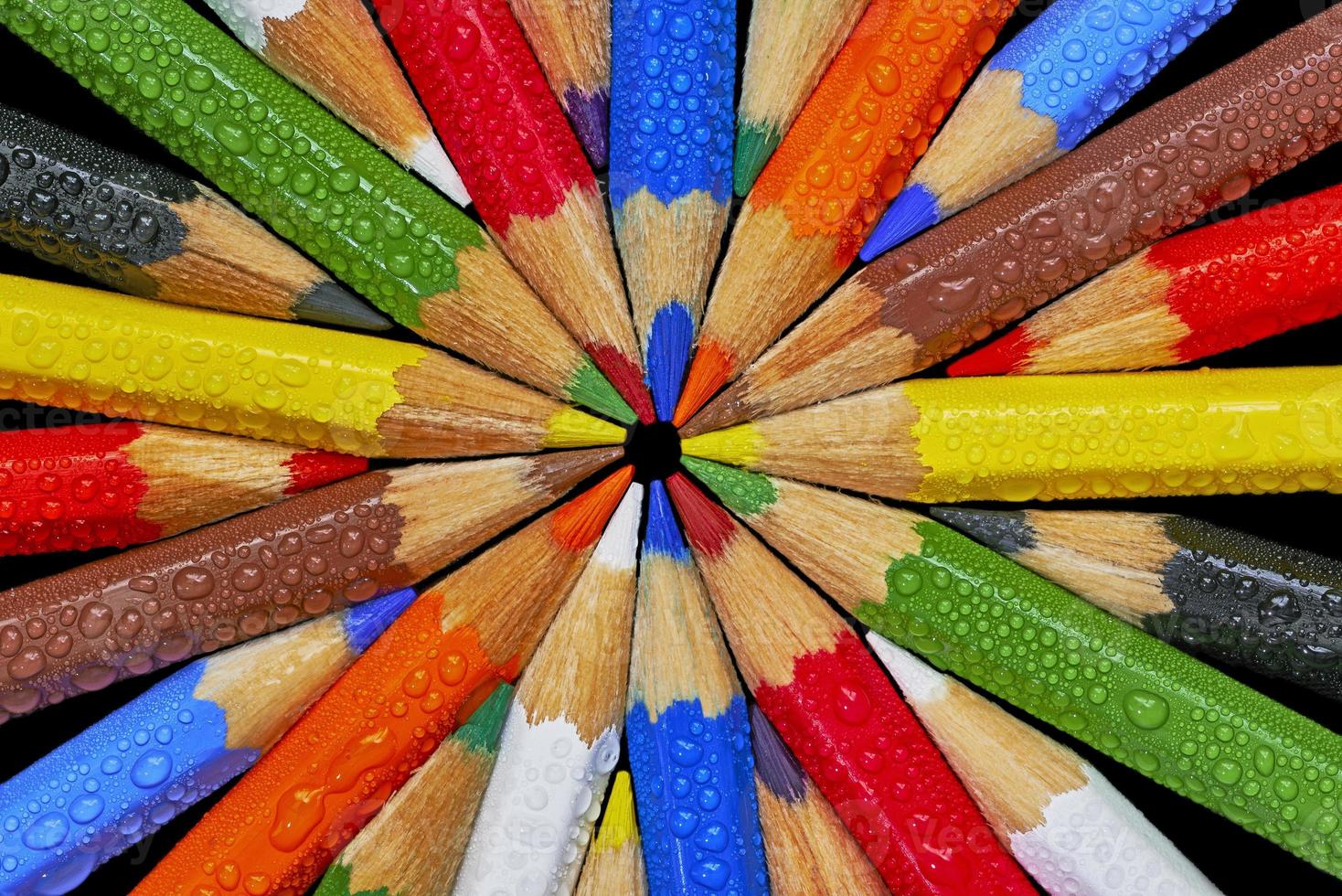 Colorful of crayons photo