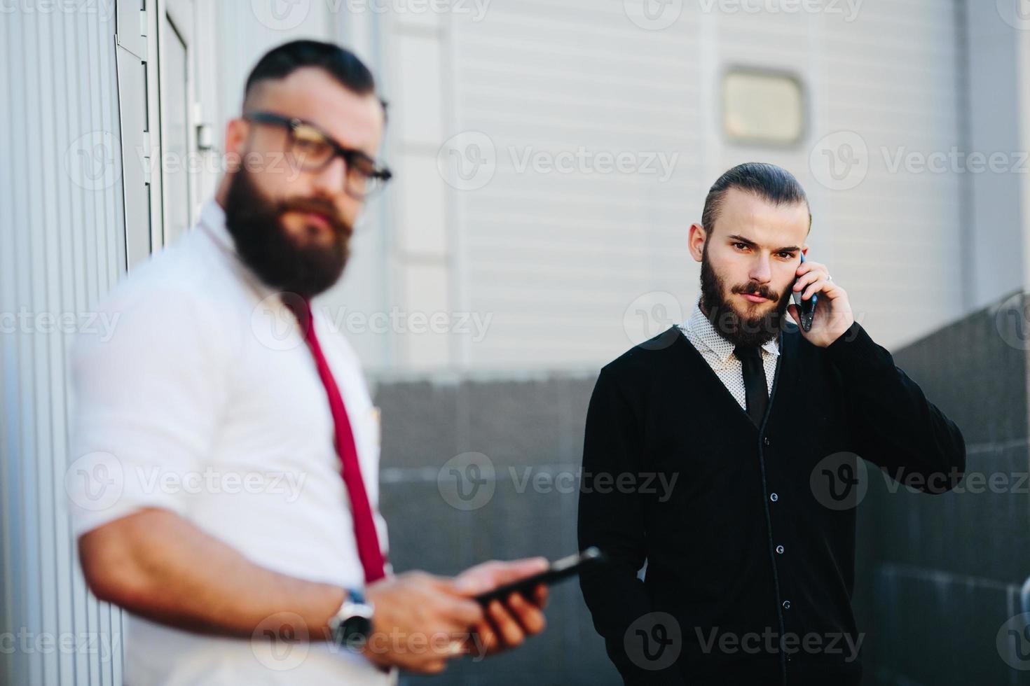 Two businessman at work photo