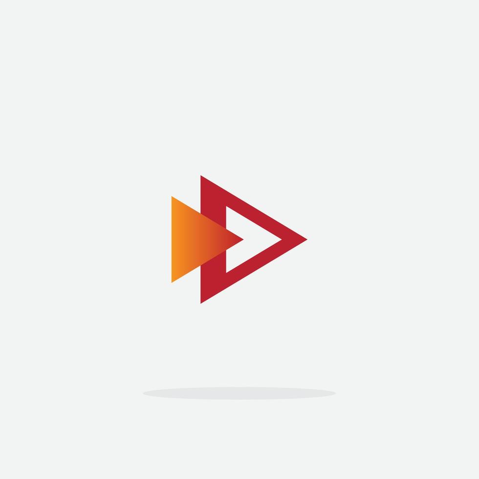Play button icon in trendy style isolated on grey background. Play symbol for your web site design, logo, app, UI. Vector illustration