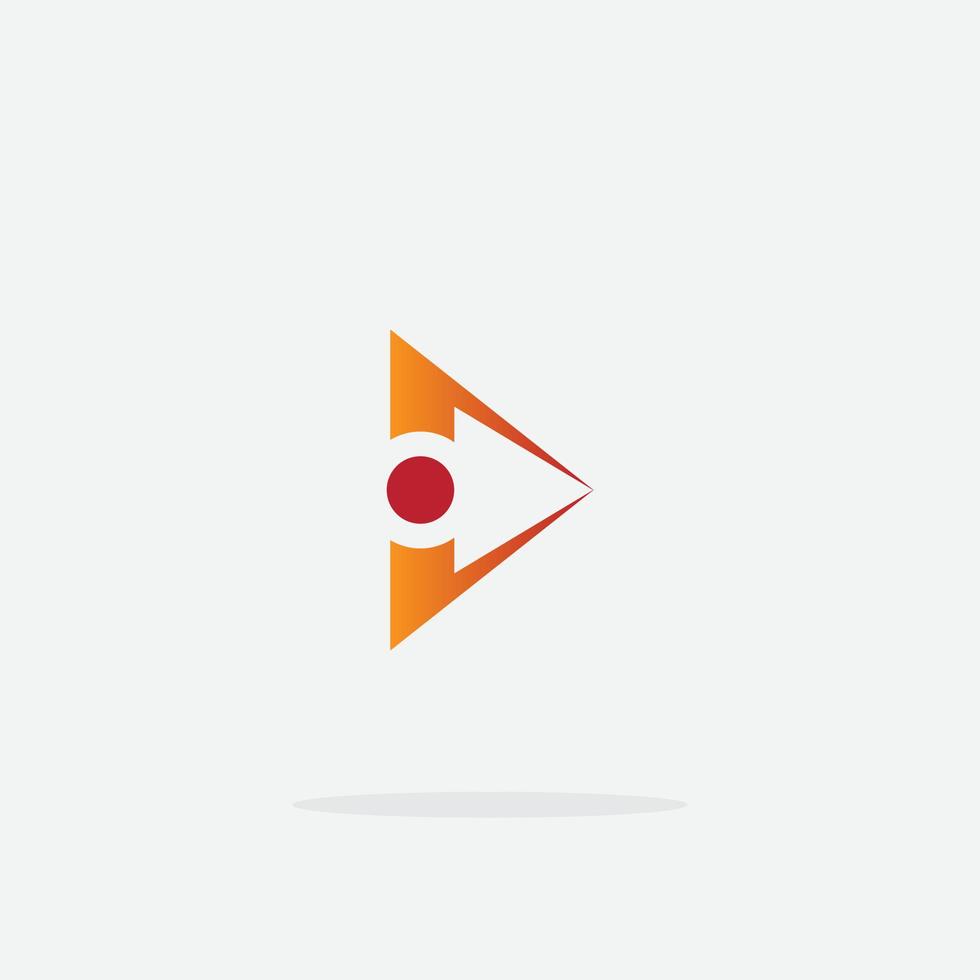 Play button icon in trendy style isolated on grey background. Play symbol for your web site design, logo, app, UI. Vector illustration