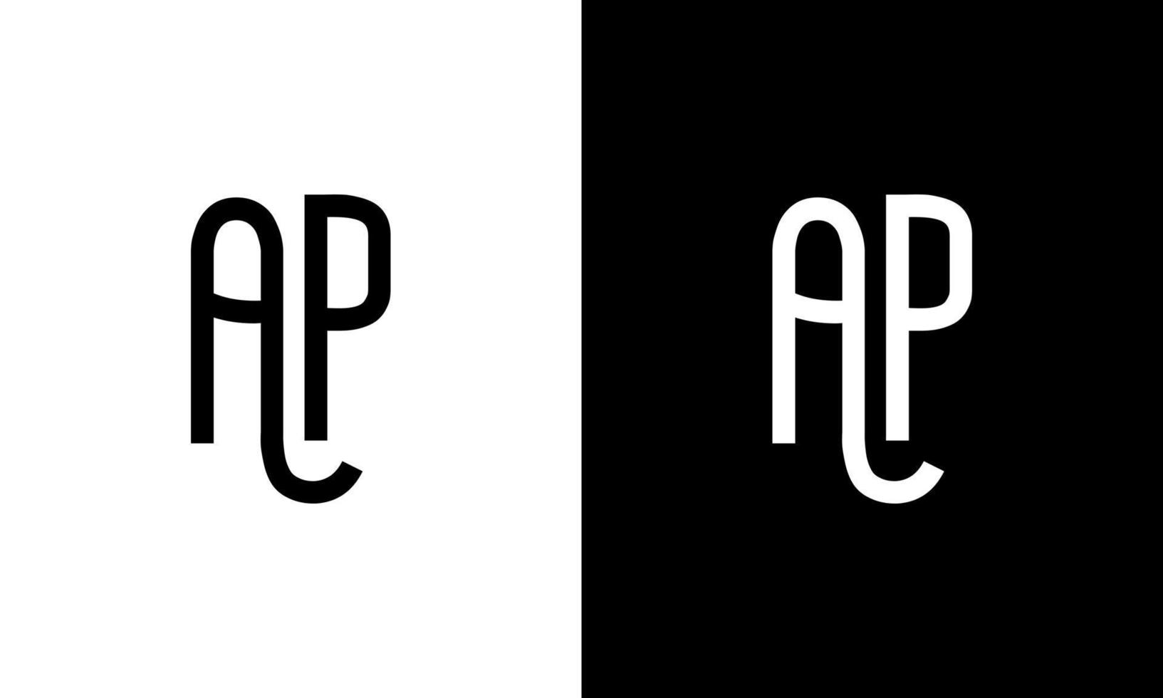 letra ap vector logo plantilla gratis vector gratis