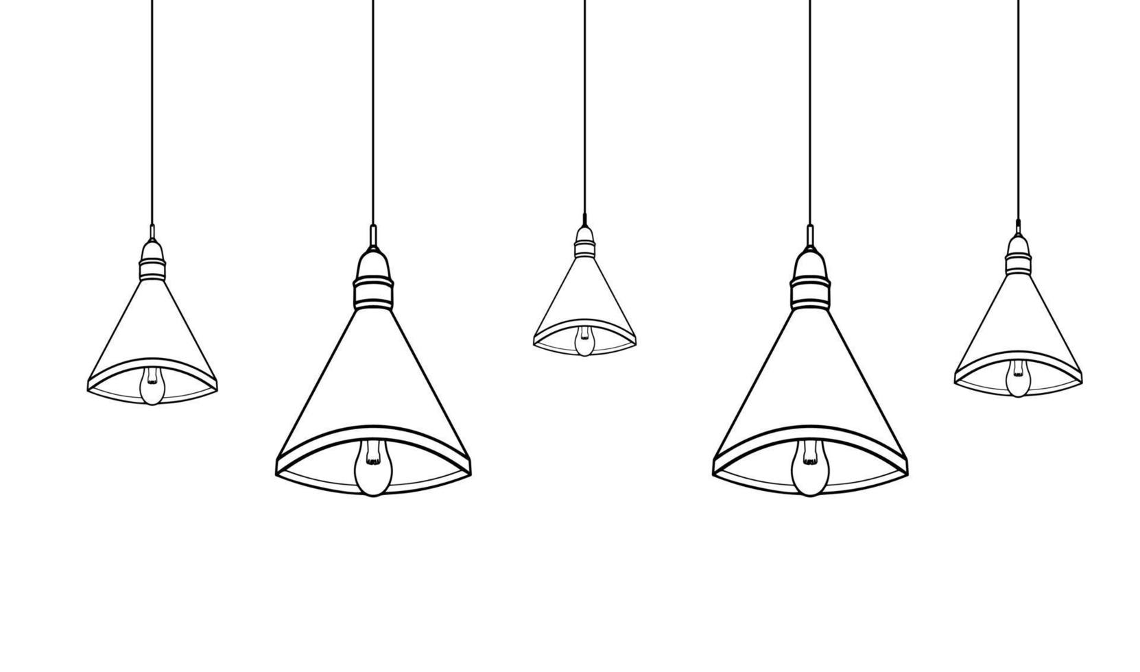 Hanging Lamp Edison Bulb Lighting Vector