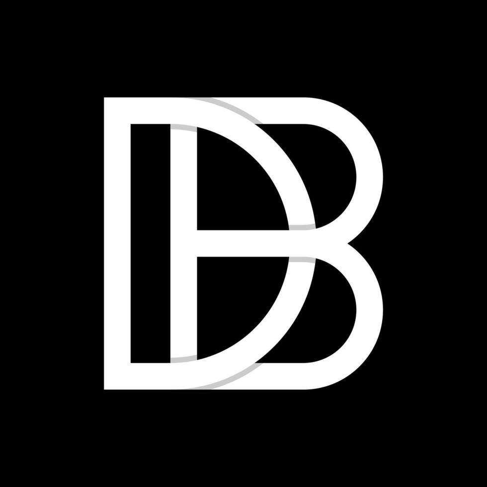 Letter DB or BD Logo vector