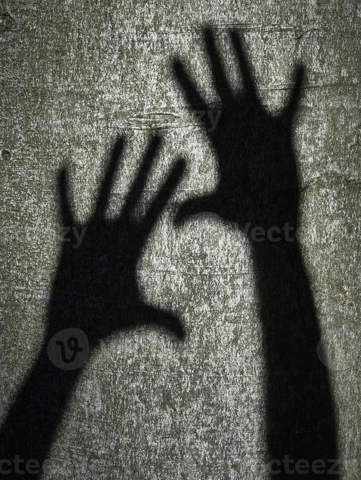 Two shadows hands photo