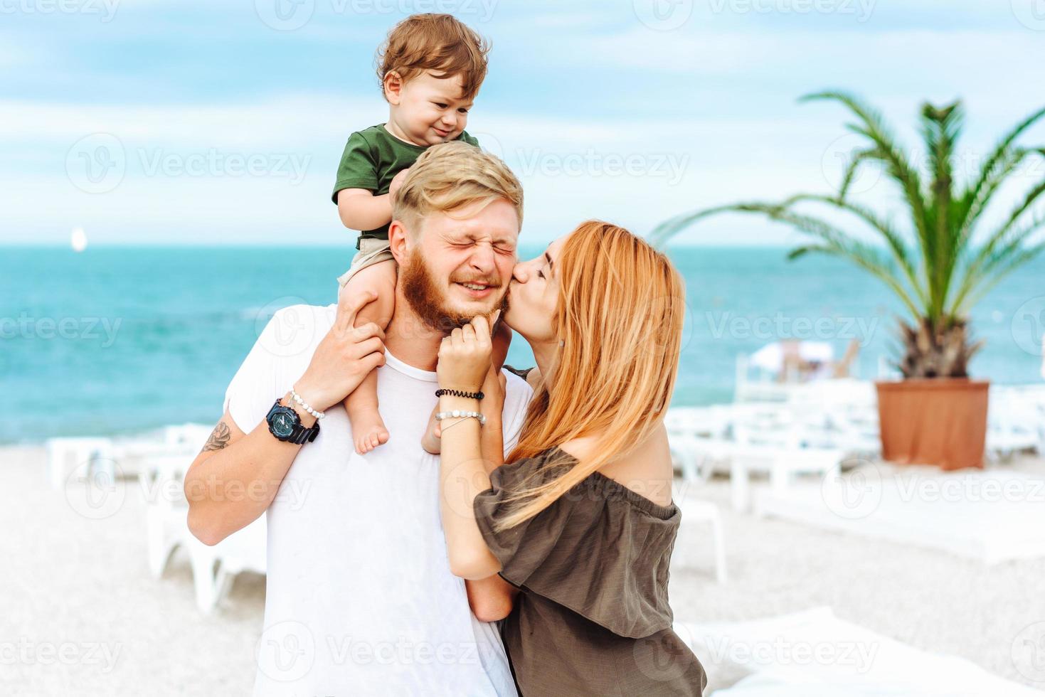 Happy family on vacation photo