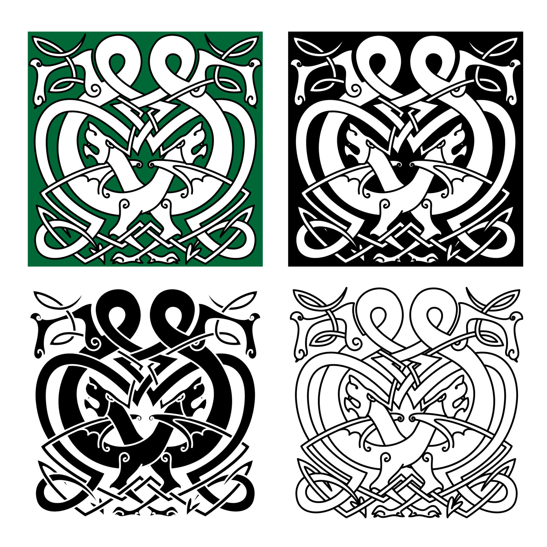 celtic knot dragons