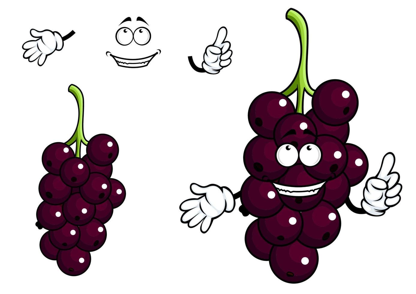 Cartoon currant berries vector