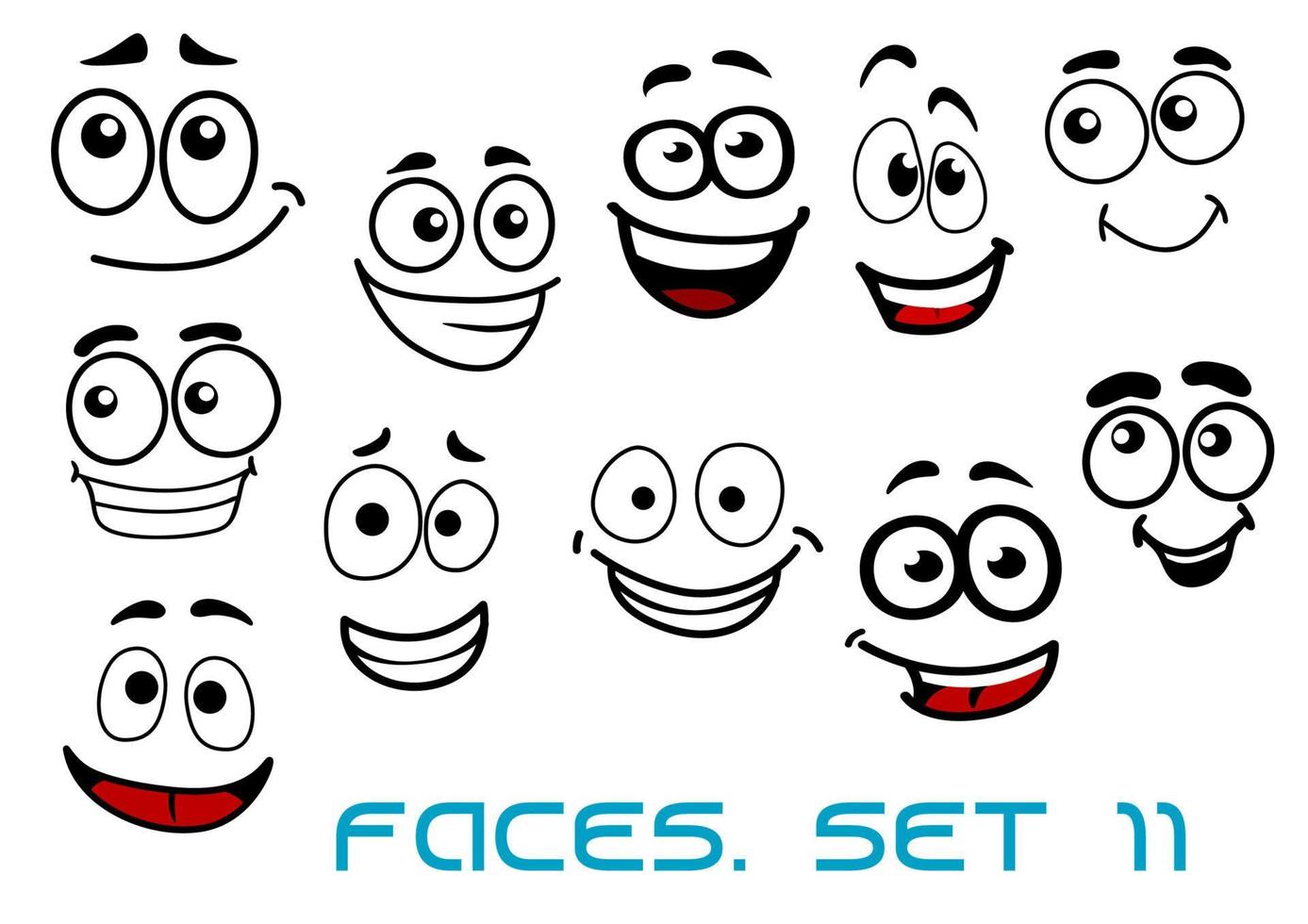 funny smiley faces animation