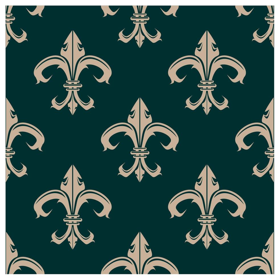 Classic Fleur de Lys seamless background pattern vector