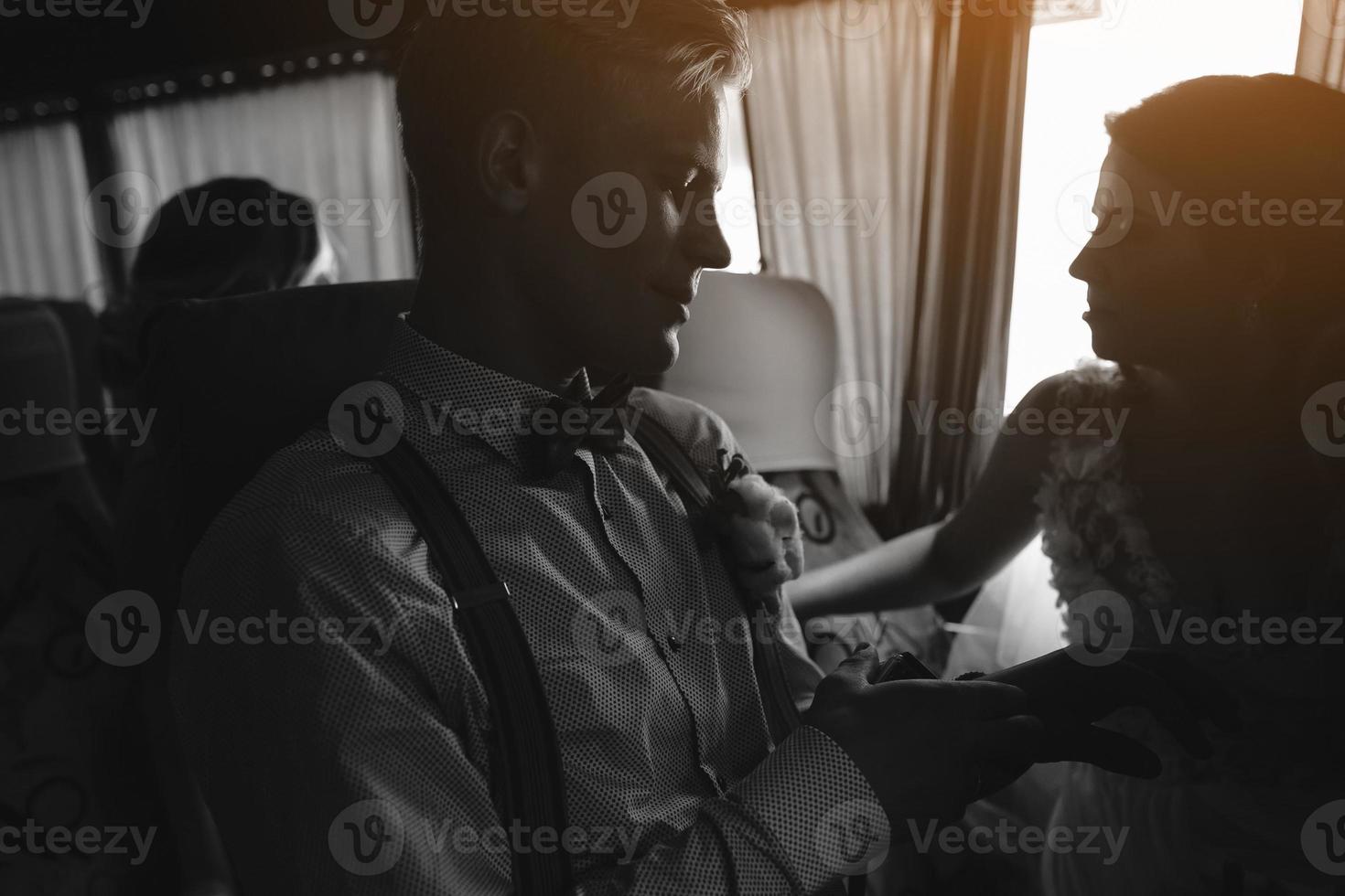 bride and groom ride together photo