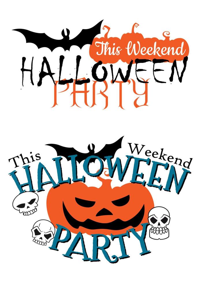 Amazing happy Halloween party invitation vector