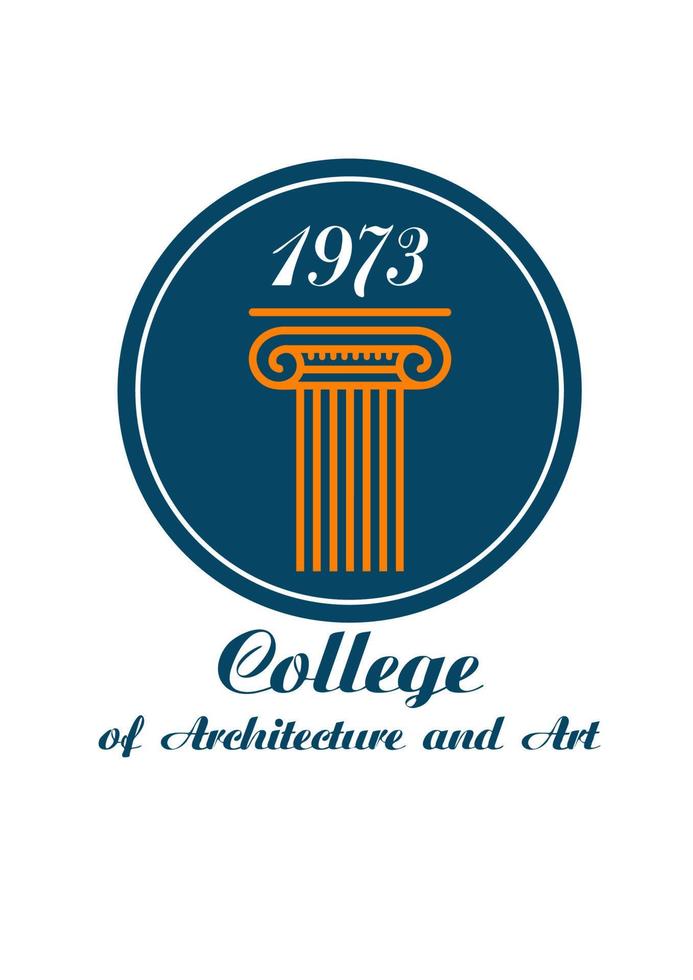 College of Architecture and Art emblem vector