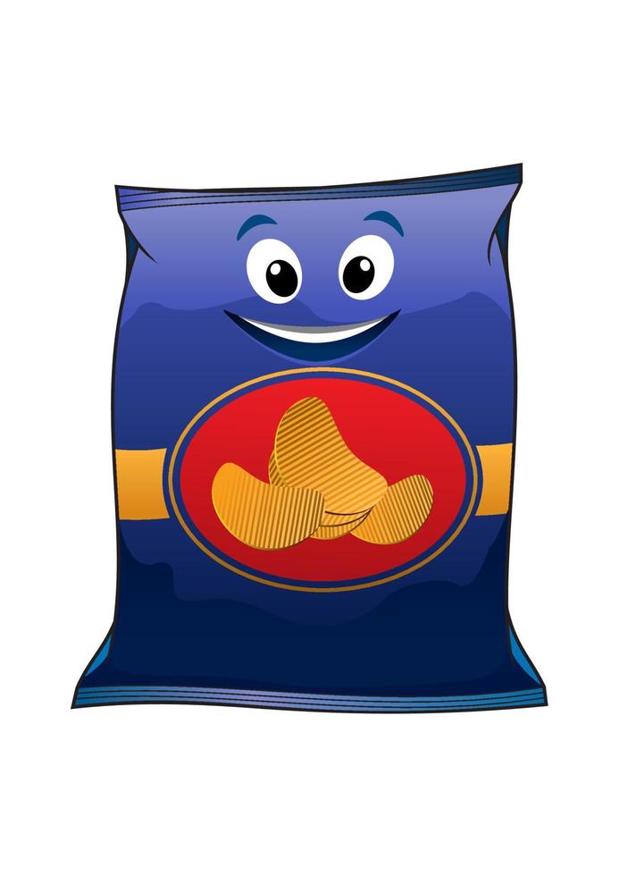 Cartoon potato chips vector