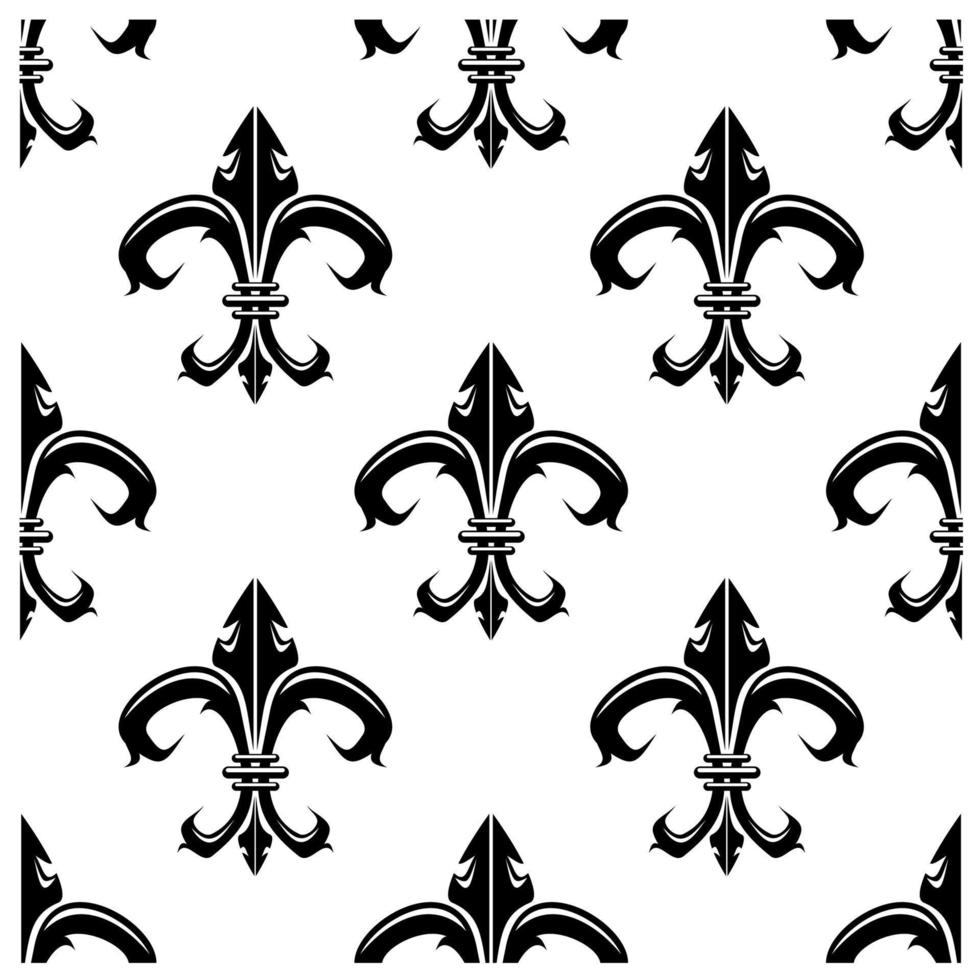Classical French fleur-de-lis background pattern vector