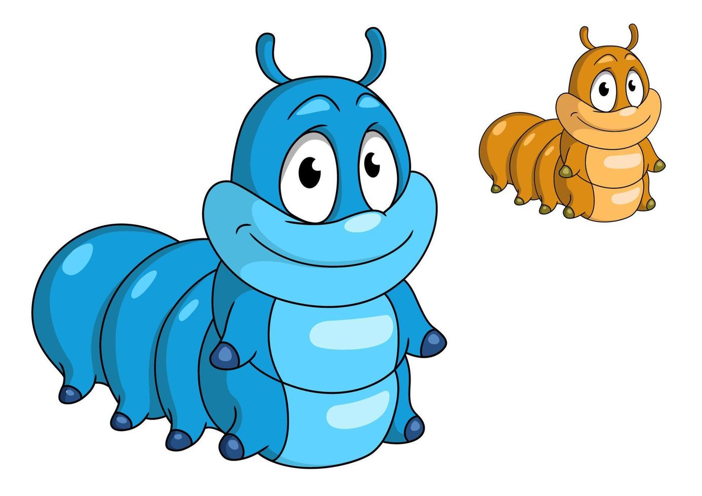 Cartoon caterpillar insect vector