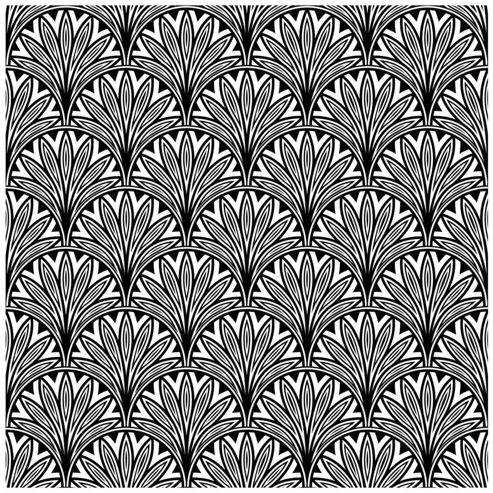 Decorative floral seamless pattern with black flowers vector