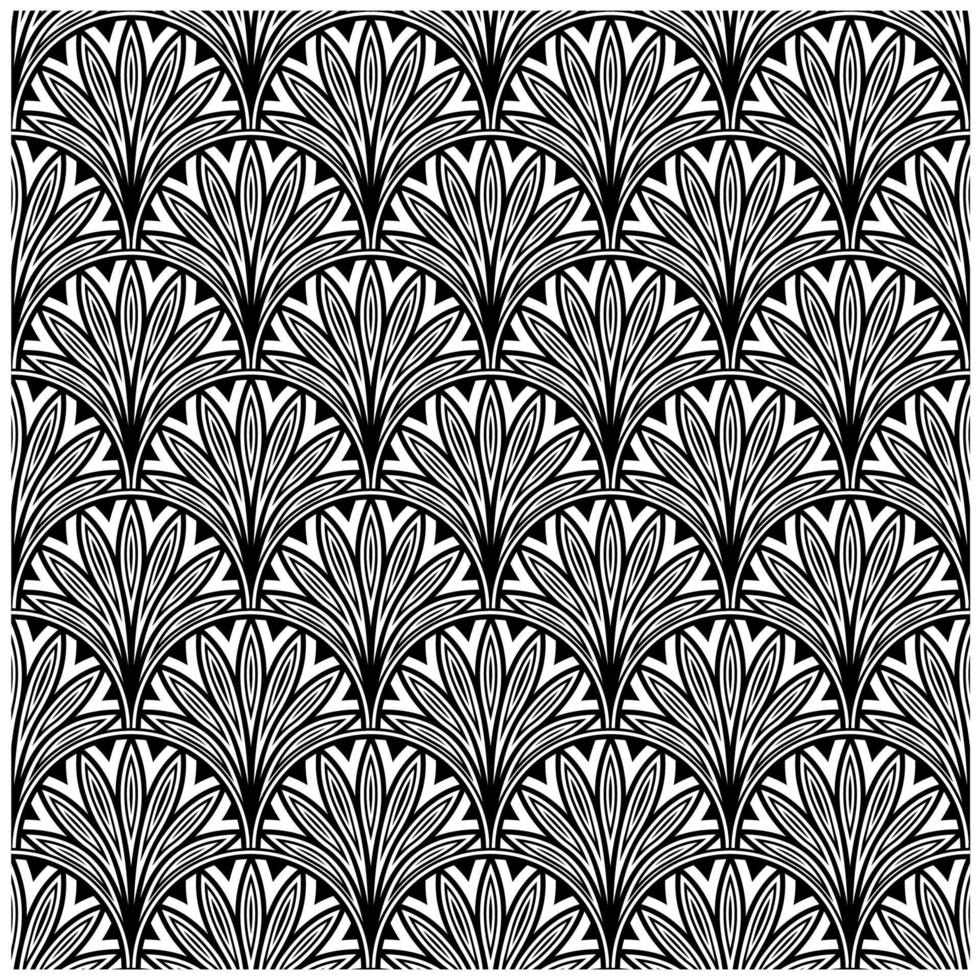 Decorative floral seamless pattern with black flowers vector