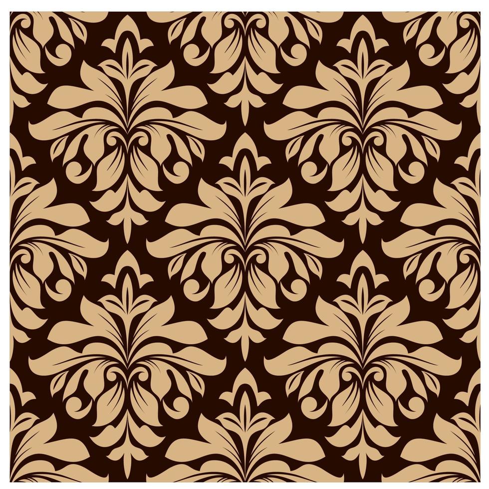 Light brown floral seamless pattern vector