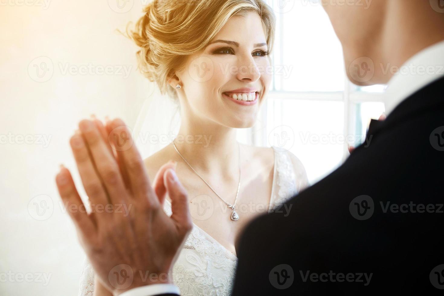 pareja sobre fondo blanco foto