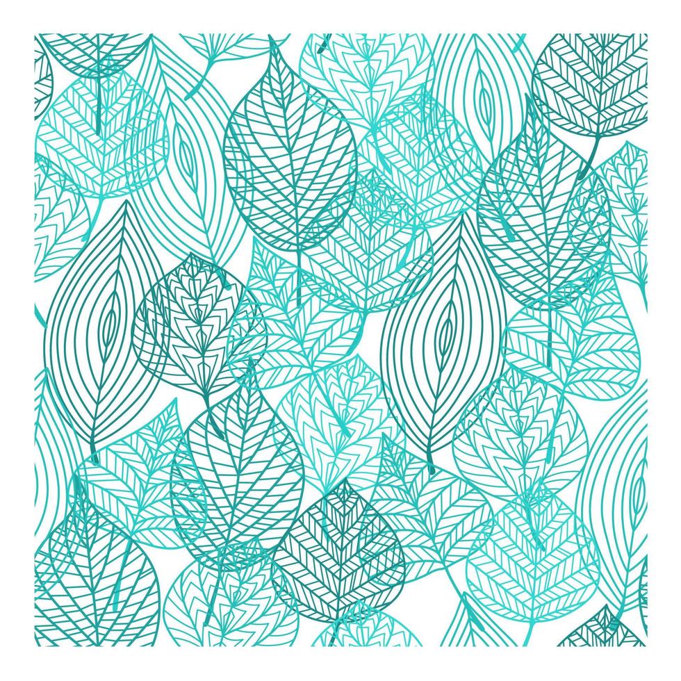 Foliage green leaves seamless pattern vector