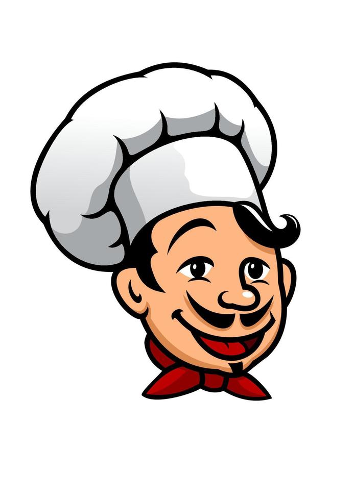 Cartoon chef in toque vector