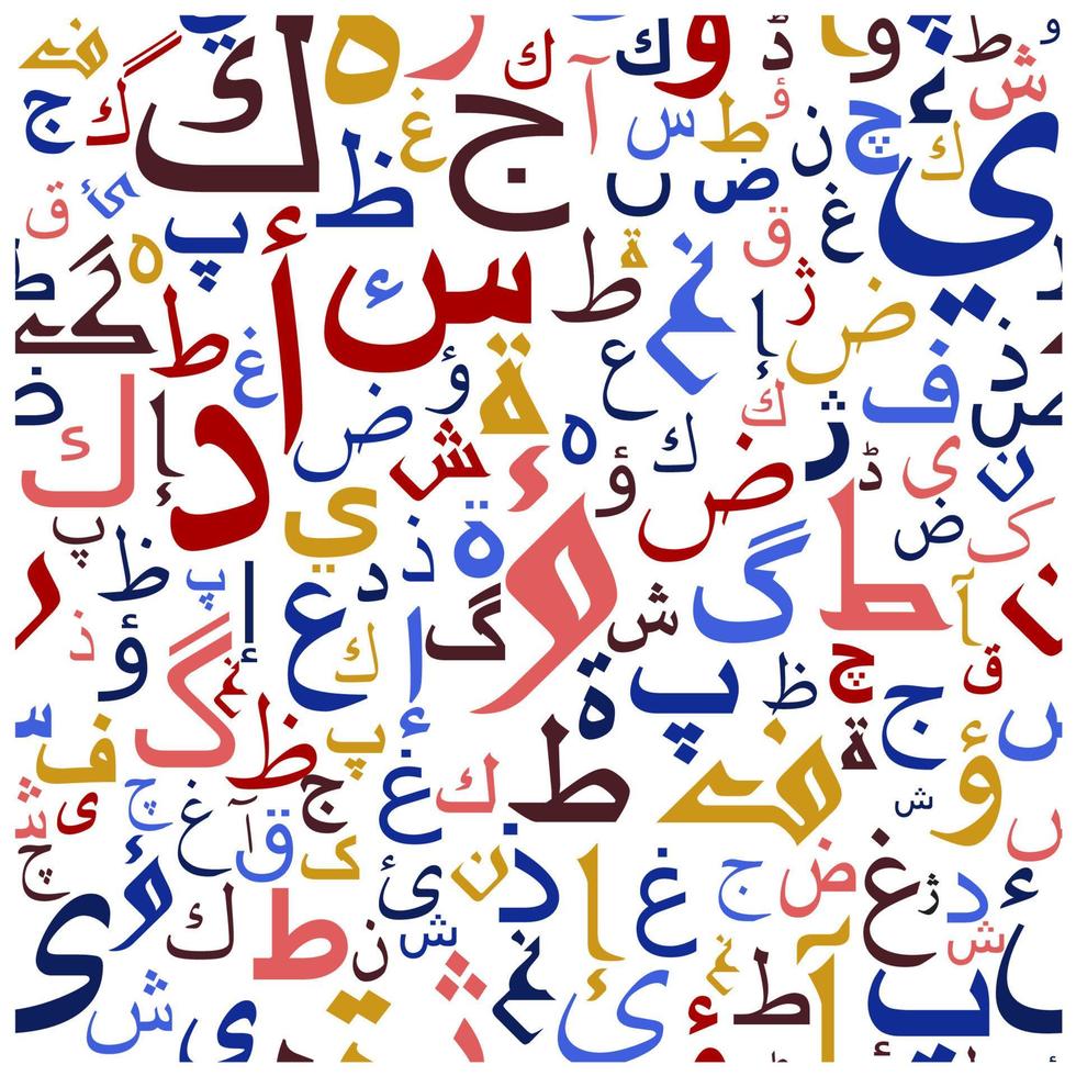 Arabic seamless script pattern vector