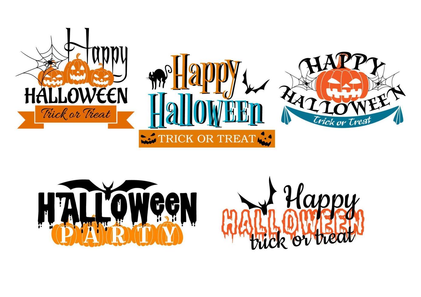 Halloween scary banners vector