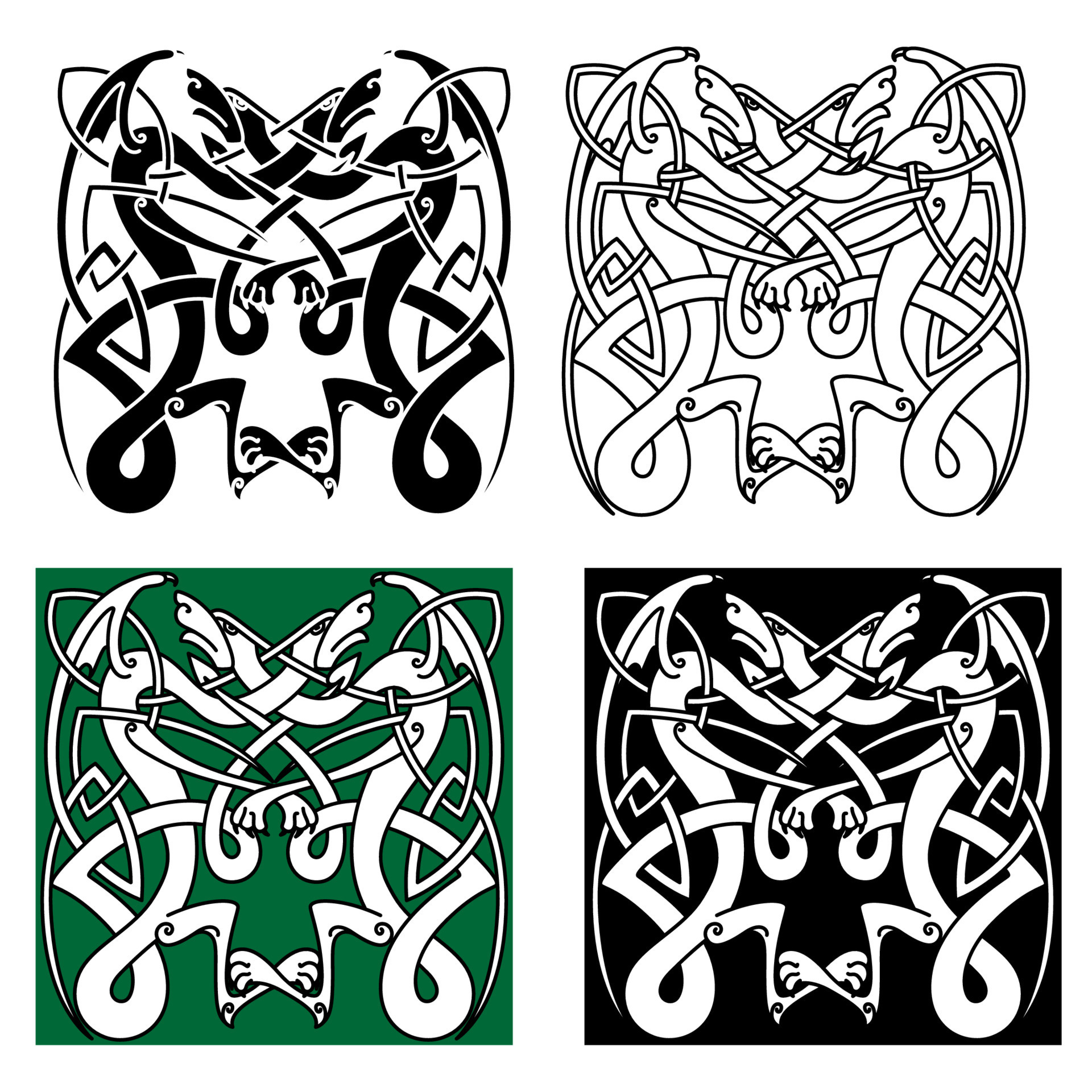 celtic knot dragons