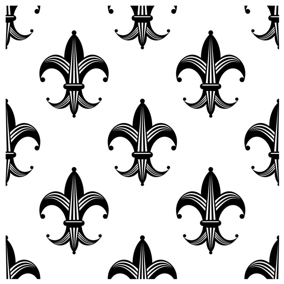 Bold stylized fleur de lys pattern vector
