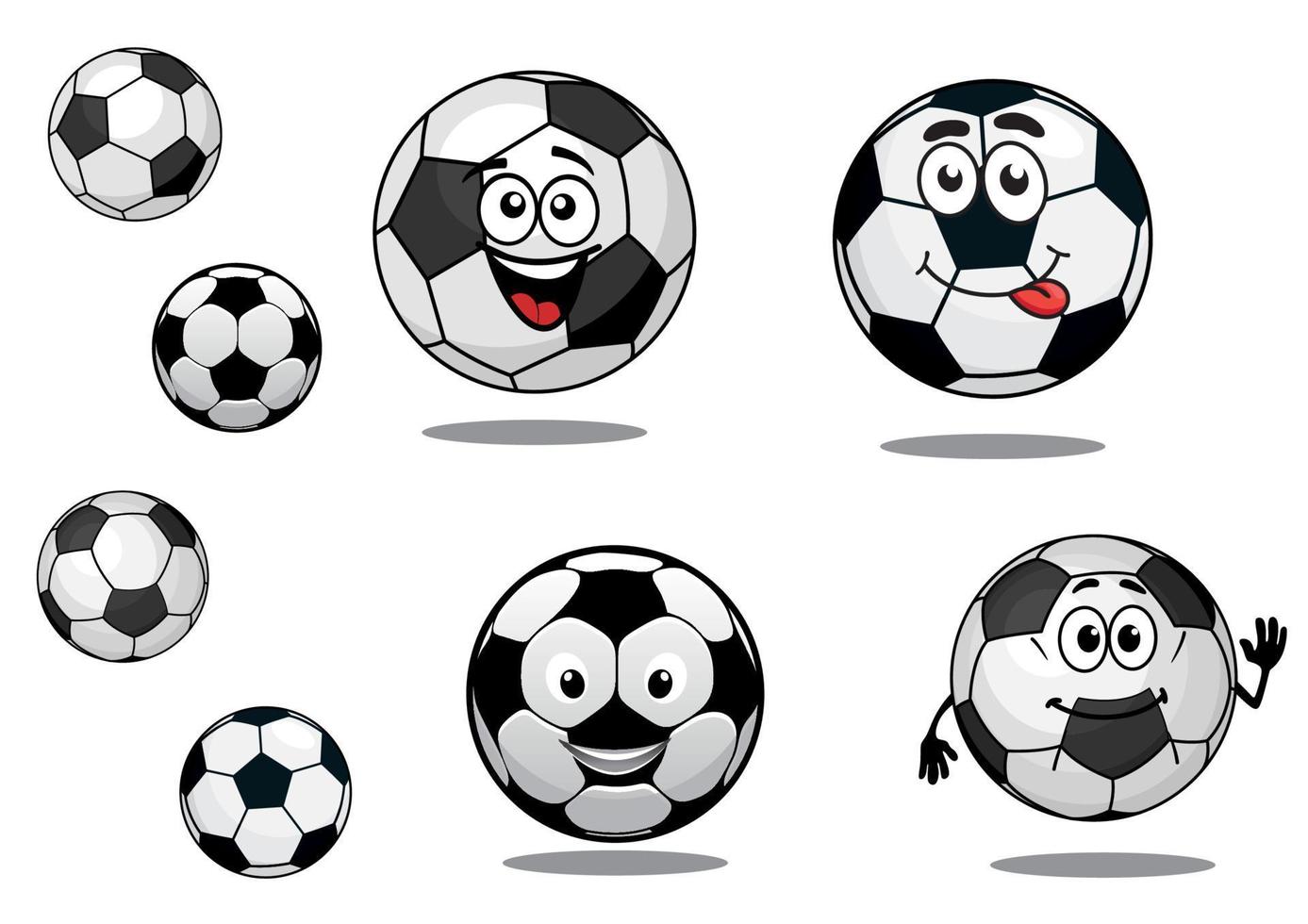 pelotas de fútbol o fútbol de dibujos animados 11521341 Vector en Vecteezy