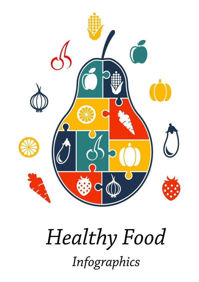 Healthy food infographics vector