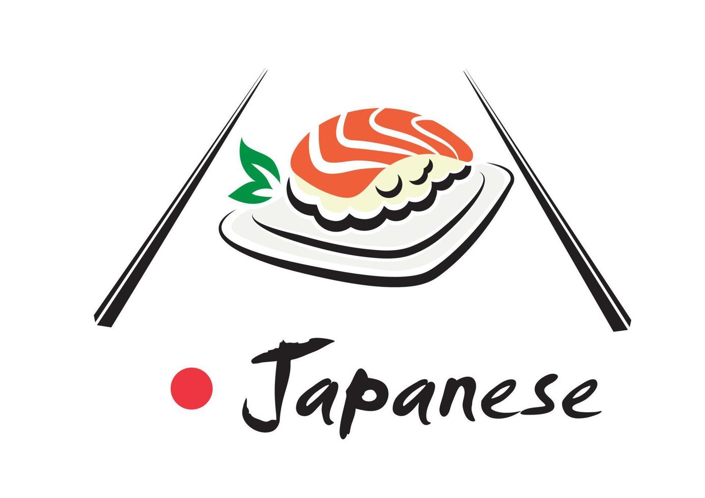 Japanese seafood symbol vector