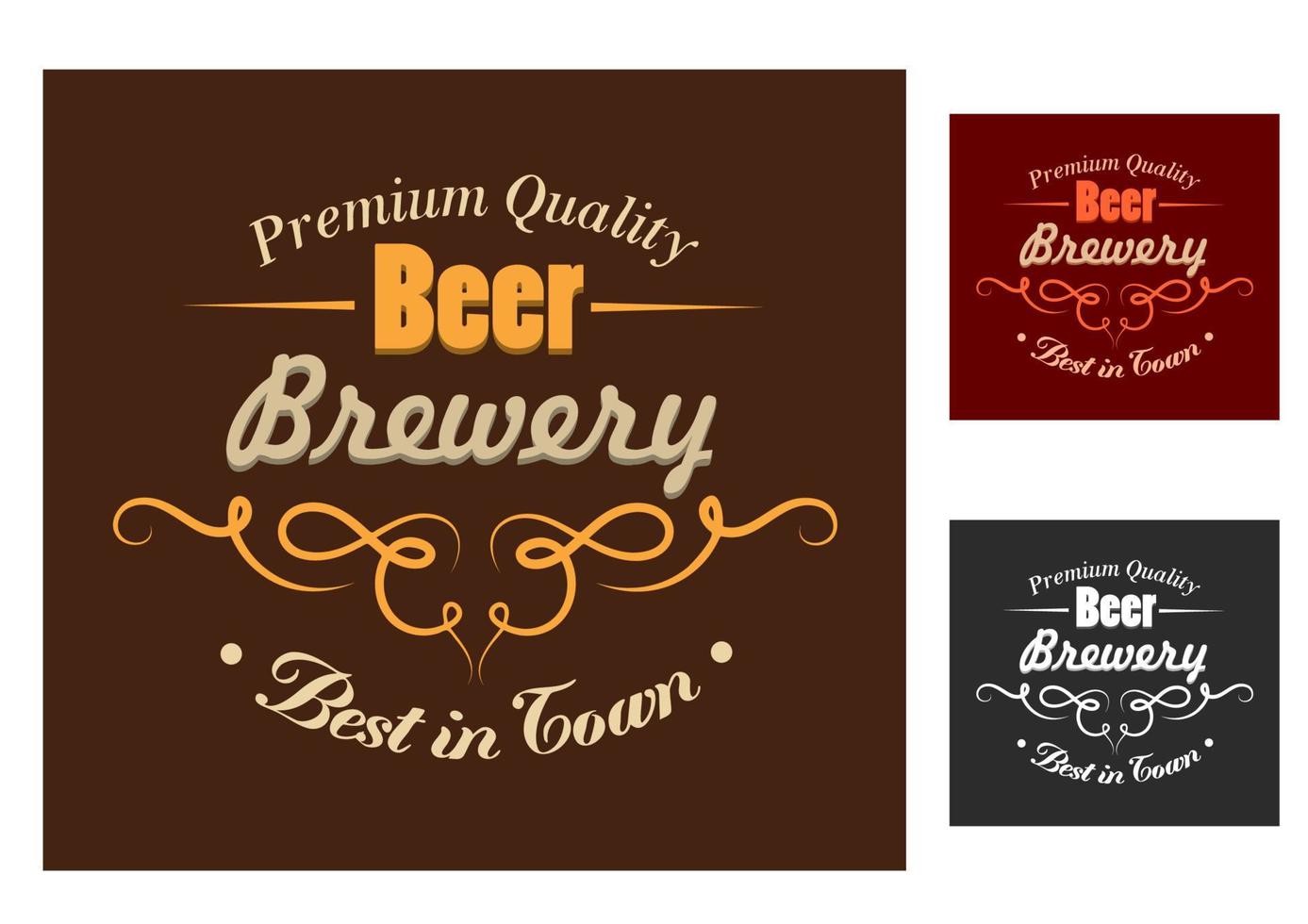 Brewery emblem or logo in retro style vector