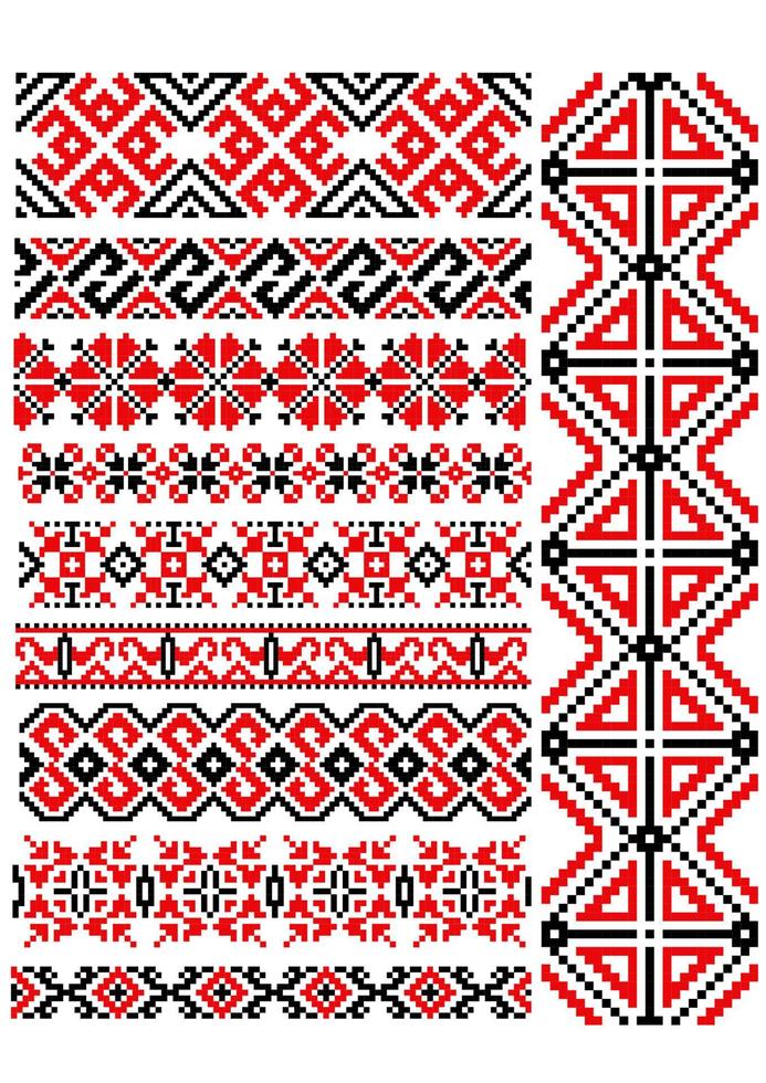 Ethnic vintage patterns and ornaments vector