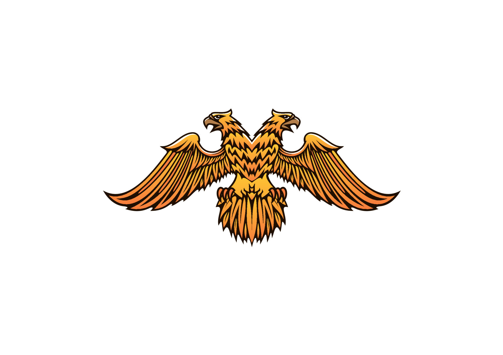 Double headed golden Imperial eagle 11521707 Vector Art at Vecteezy