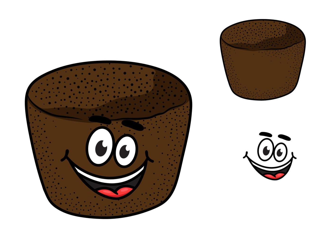 Cartoon rye brown bread vector