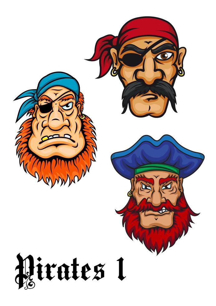 Cartoon danger pirates vector