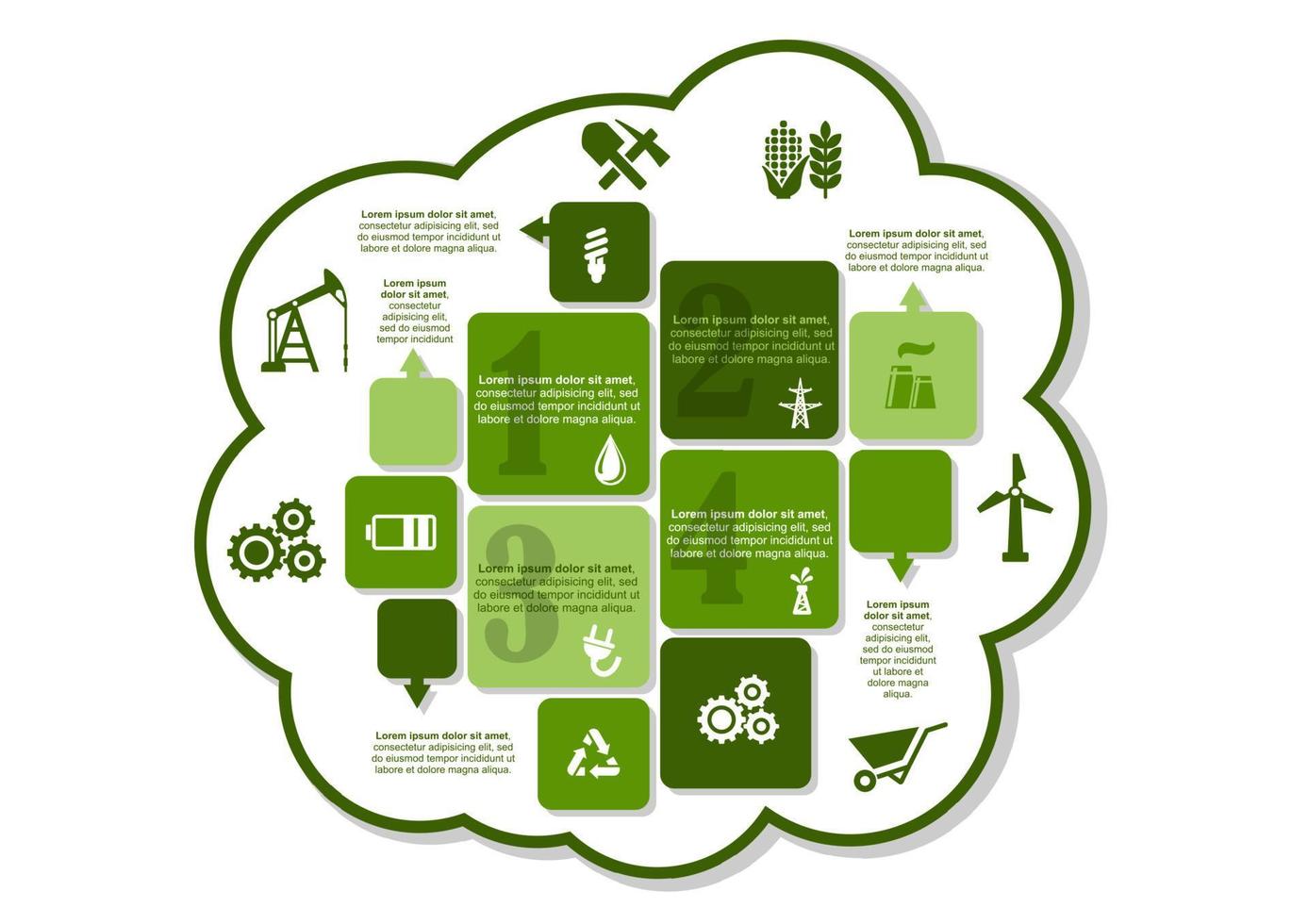 Industrial infographics design vector